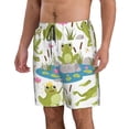thumbnail image 2 of Sikiie Shorts de Plage pour Hommes Imprimé Grenouilles Dessin Animé, Shorts à Séchage Rapide Haute Élasticité - avec Cordon et Poches Antidérapantes, Adaptés pour Plage, Sports, Vacances-TG, 2 of 6