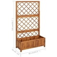 thumbnail image 4 of vidaXL Raised Bed with Trellis 85x38x150 cm Solid Acacia Wood, 4 of 5