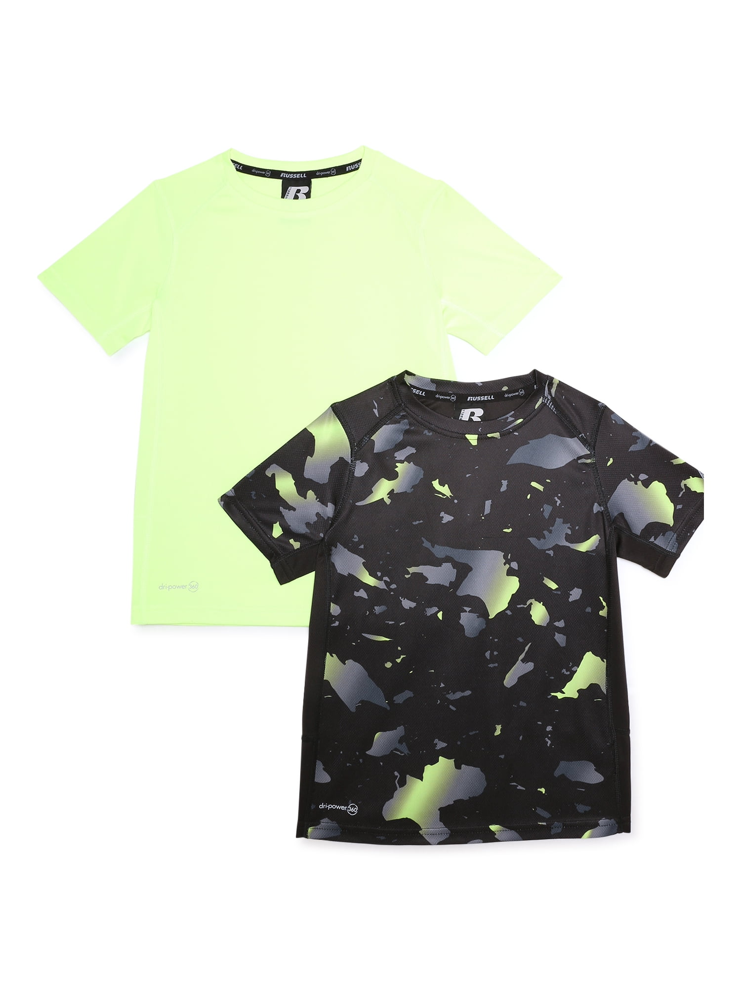 Russell Boys Printed and Solid Short Sleeve T-Shirts, 2-Pack, Sizes 4-18 -  Walmart.com