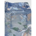 thumbnail image 4 of Mid-Rise Vintage Floral Straight Leg Pants for Women Summer Casual Denim Pants Mid Blue XL, 4 of 6
