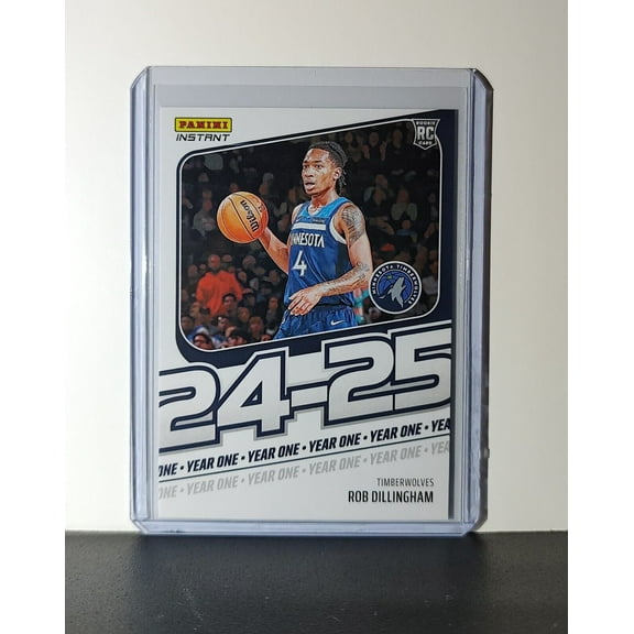 Rob Dillingham Rookie Card 2024-25 Panini Year One #8 Timberwolves 1/613