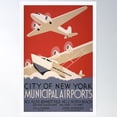 thumbnail image 2 of Municipal Airports, 1936. Vintage Poster Poster Wall Art, Modern Wall Decor For Living Room Bedroom, 8x12 UNFRAMED, 2 of 3