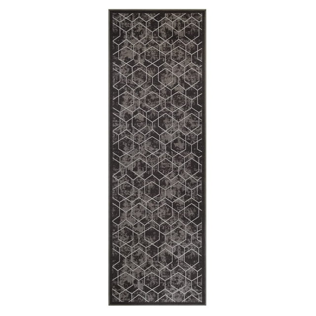 BY COCOON 2'6''x10' Runner Rug| Kitchen Runner Washable Rug Hallway Runner Runners Rugs for Hallway Non Slip (80 Cm x 305 Cm Grey Rug)