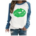 thumbnail image 1 of QIPOPIQ Chemises à Manches Longues pour Femmes Col Rond T-Shirts de la Saint-Patrick T-Shirts Amples pour Dames T-Shirt Imprimé Shamrock T-Shirt Vert Chanceux Haut T-Shirt Col Rond Chemises de Vacances de la Saint-Patrick Offres, 1 of 4