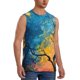 thumbnail image 2 of Fotbe Abstract Night Sky Tree Men's Camiseta sin Mangas Estampada para Hombres, Playera Casual para Gimnasio, Entrenamiento, Playa-3X-Large, 2 of 7