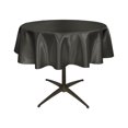 thumbnail image 1 of Mantel redondo de satén nupcial de lino de 51 pulgadas LA Linen TCbridal51R_BlackB24, 1 of 1