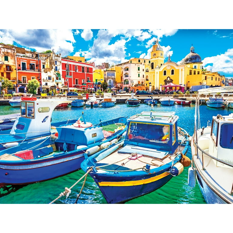 Cra-Z-Art Kodak 550-Piece Colorful Procida Island and Boats Jigsaw
