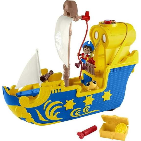 Santiago of the Seas El Bravo Pirate Ship Playset (Lights & Sounds, Frustration Free Packaging)