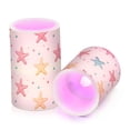 thumbnail image 2 of Colorful Starfish Flickering Flameless Candles Battery Operated with Remote Timer LED Pillar Candles Set of 2, 2 of 7