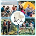 thumbnail image 4 of Compact Backpacking Chair Folding Camping Chairs with Side Pocket Loading Capacity 440lbs for Hiking Camping Fishing, 4 of 10