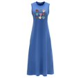 thumbnail image 1 of Vestido largo de verano para mujer, disfraz sencillo de adolescente, vestido de cuello redondo para calle SG, 1 of 7
