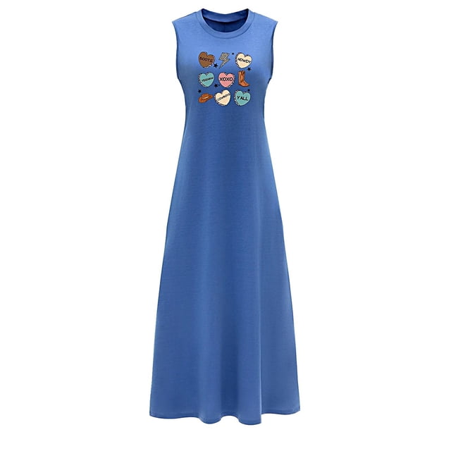 Vestido largo de verano para mujer, disfraz sencillo de adolescente, vestido de cuello redondo para calle SG