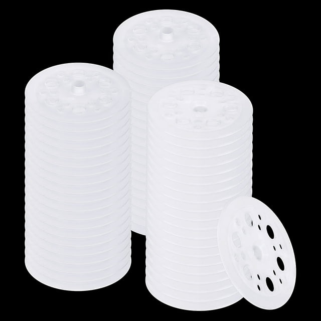 Unique Bargains 45mm Plastic Washers, 500pcs Plastic Insulation Washers Self Locking Washers for Foam Insulation Board Insulation Pins