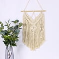 thumbnail image 7 of LYCAQL Macrame Woven Wall Hanging Boho Geometric Woven Tapestry Beige Cotton Handmade Bohemian Art Decor with Tassel Craft Ornament for Bedroom Living Room Apartment Nursery (Beige), 7 of 7