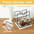 thumbnail image 6 of Napkin Holder Metal Napkin Holder with Salt and Pepper Shakers Caddy Modern Napkin Dispenser for Table Kitchen Countertop, Not Including Salt and Pepper Shakers (Middle Wooden), 6 of 10