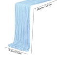 thumbnail image 2 of Yhmxh Cheesecloth Table Runner 35"x118", Boho Table Runner Decor Soft Gauze Rustic Wrinkle Wedding Table Decor for 10ft Table Birthday Party, Baby Shower, Bridal Shower, Home & Event Decor, 2 of 4
