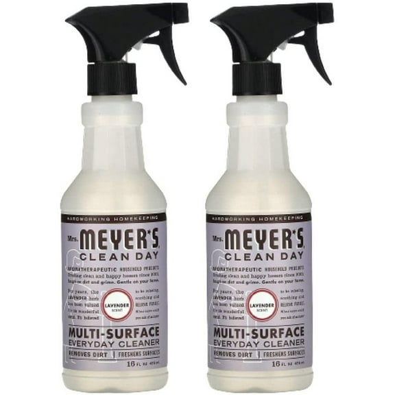Mrs. Meyer's Clean Day Multi-Surface Everyday Cleaner, Cruelty Free Formula, Lavender Scent 2-Packs