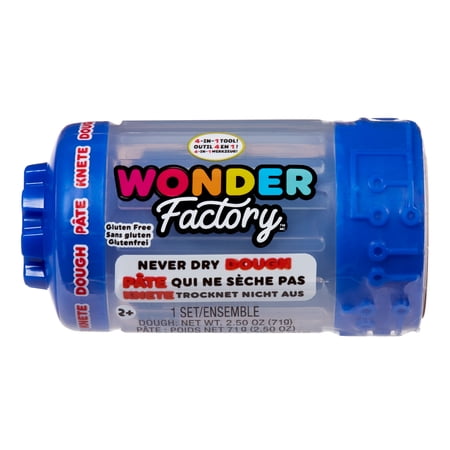 Wonder Factory Never Dry Single Dough -Blue – Never Dries Out, Gluten Free, Smells Great, 2
