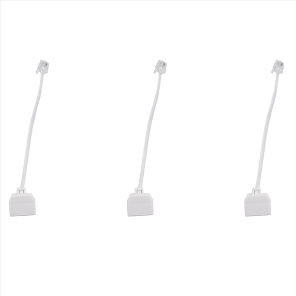 3X RJ11 6P4C Divisor de Telefono 1 Macho 2 Hembra -