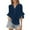 Navy, variant on Bell Sleeve V Neck Pleated Tee Womens 3/4 Sleeve Spring Summer Boho Going Out Lightweight Tunic XXXL Size Dark Purple