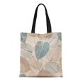 thumbnail image 1 of NUDECOR Toile Sac Fourre-Tout Modèle Feuilles Automne Abstrait Botanique Collection Contour Sale Réutilisable Épaule Épicerie Sacs à Main, 1 of 1
