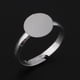 thumbnail image 5 of 2x 10 piezas de espacios anillos, espacios joyería, K, espacios anillos de latón Gloria Base de anillo ajustable plana, 5 of 9
