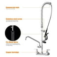 thumbnail image 4 of Commercial Sink Faucet with Sprayer for Kitchen: MSTJRY 47" Height Wall Mount Commercial Faucet with Sprayer Fit for 3 Compartment Sink - Polished Chrome 8" Center 12" Swing Spout Pre Rinse Assembly, 4 of 4