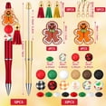 thumbnail image 3 of Bolígrafos abalorios para contar pan de jengibre navideño, 12 juegos con accesorios, 3 of 6