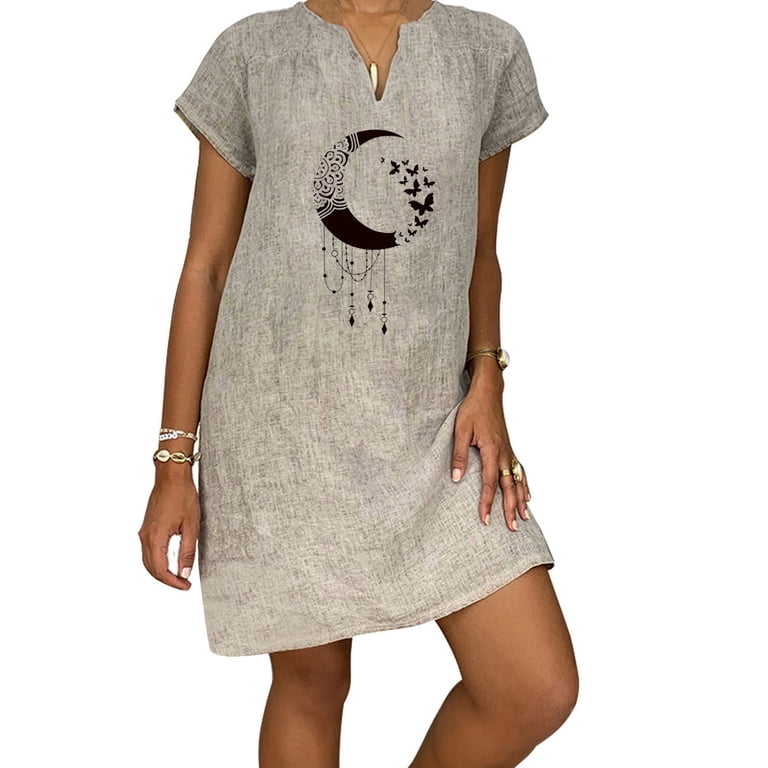 chinese dress ladies Women Eastern Style Ankle Length Butterfly Type Linen and Cotton Dress Green main image 0
