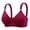 Wine, variant on Gyexs Women's Front Closure Yoga Bra Lace Trim Seamless Comfort Wireless Support Adjustable Strap Sleepwear Activewear, Grey, Size 42