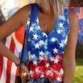 thumbnail image 5 of Ribbed July 4th Tank Tops for Women V Neck Independence Day Patriotic Sleeveless Tops Festival Trendy Outfits Navy, L, 5 of 5