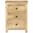 thumbnail image 2 of vidaXL Bedside Cabinet 17.7"x13.8"x23.6" Solid Mango Wood, 2 of 10