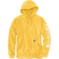 thumbnail image 2 of Carhartt Men's Logo Sleeve Graphic Hoodie (Sundance Heather, L), 2 of 2