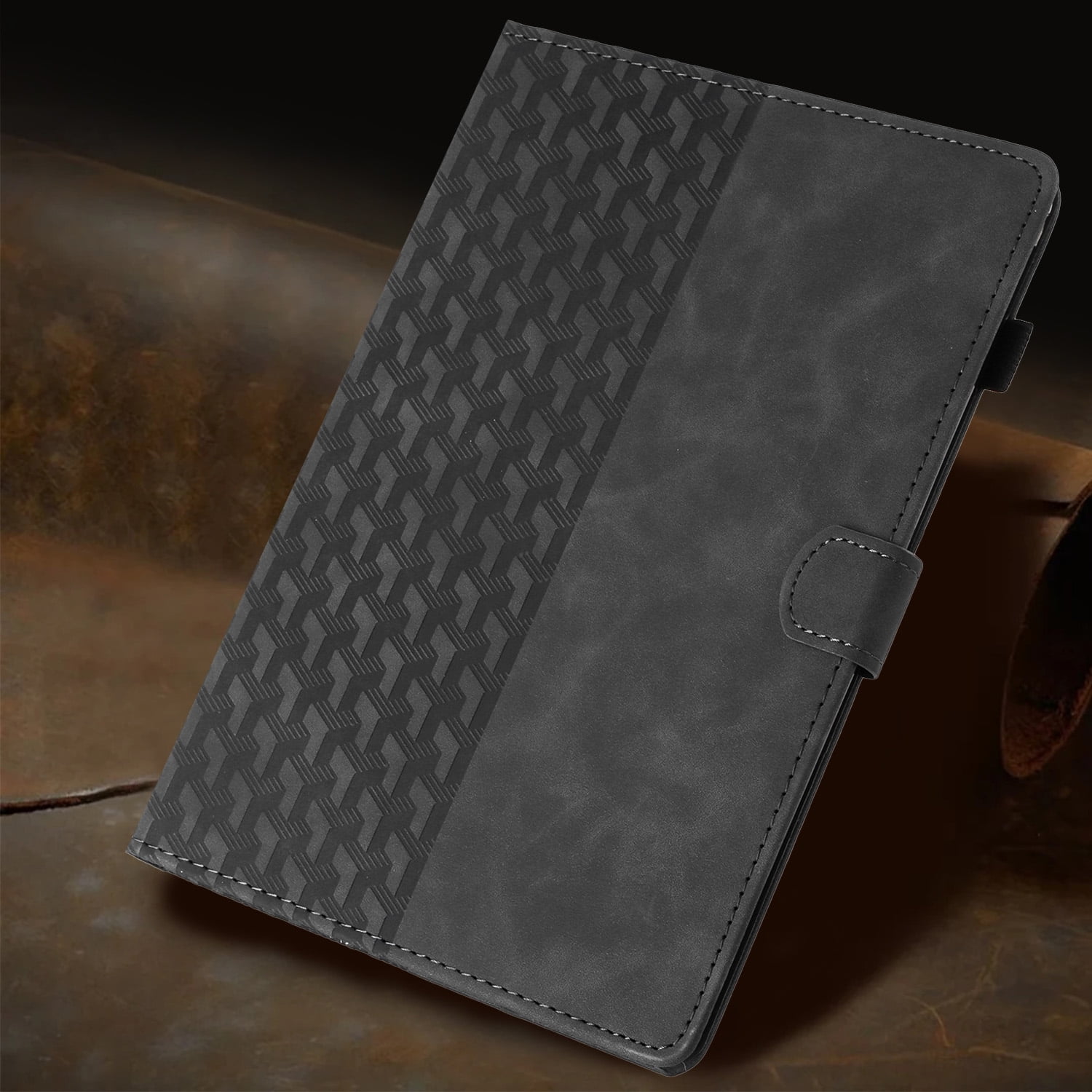 Allytechgroup Slim Case for Apple iPad Pro 11" M4 2024, Premium PU Leather Folio Flip Cover Stand Anti-Scratch Cards Slots Pencil Holder Smart Case Cover Auto Sleep Wake, Black