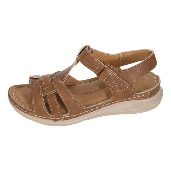 Hvyesh Womens Wedge Espadrilles Platform Cross Strap Ankle Buckle Open Toe Slingback Summer Sandals Bohemian Sandals for Women