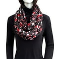 thumbnail image 4 of Wrapables Lightweight Winter Holiday Scarf, Stockings and Stars Black, 4 of 8