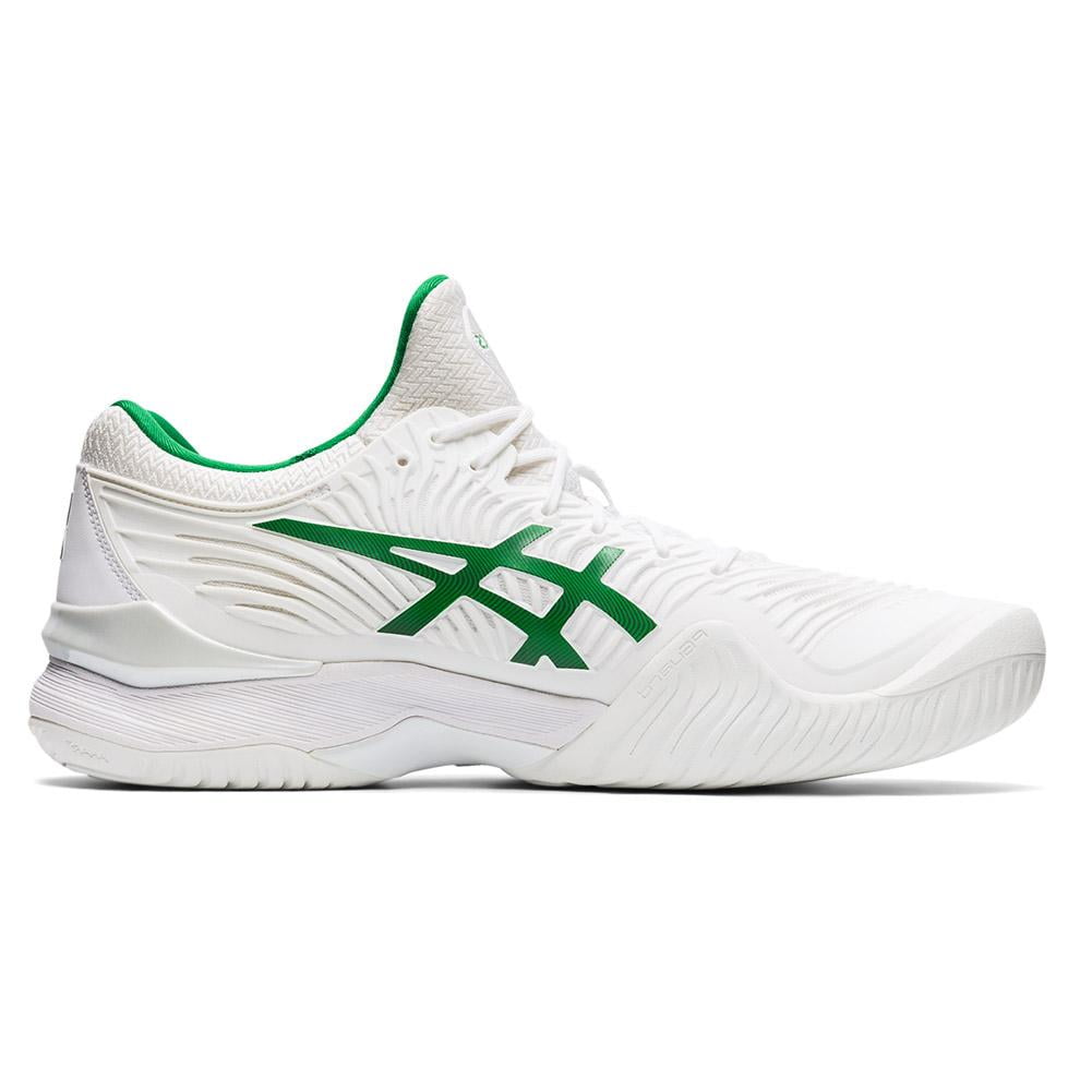 Men s Court FF Novak Tennis Shoes White and Green Walmart