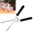 thumbnail image 3 of Qiangzon Rib Membrane Removal Tool Stainless Steel Bbq Rib Prep Tool Meat Tenderizer Kitchen Gadget for Grilling Cooking Ergonomic Handle Dishwasher Safe Restaurant Quality A Fascia Knife, 3 of 6