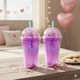 thumbnail image 2 of Set 2 Vasos Doble Pared con Popote y Tapa Domo Love Rosa 500 ml, 2 of 6