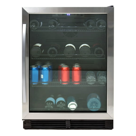Avanti Beverage Center, 133 Can Capacity, in Stainless Steel with Black Cabinet (BVB52T4S)