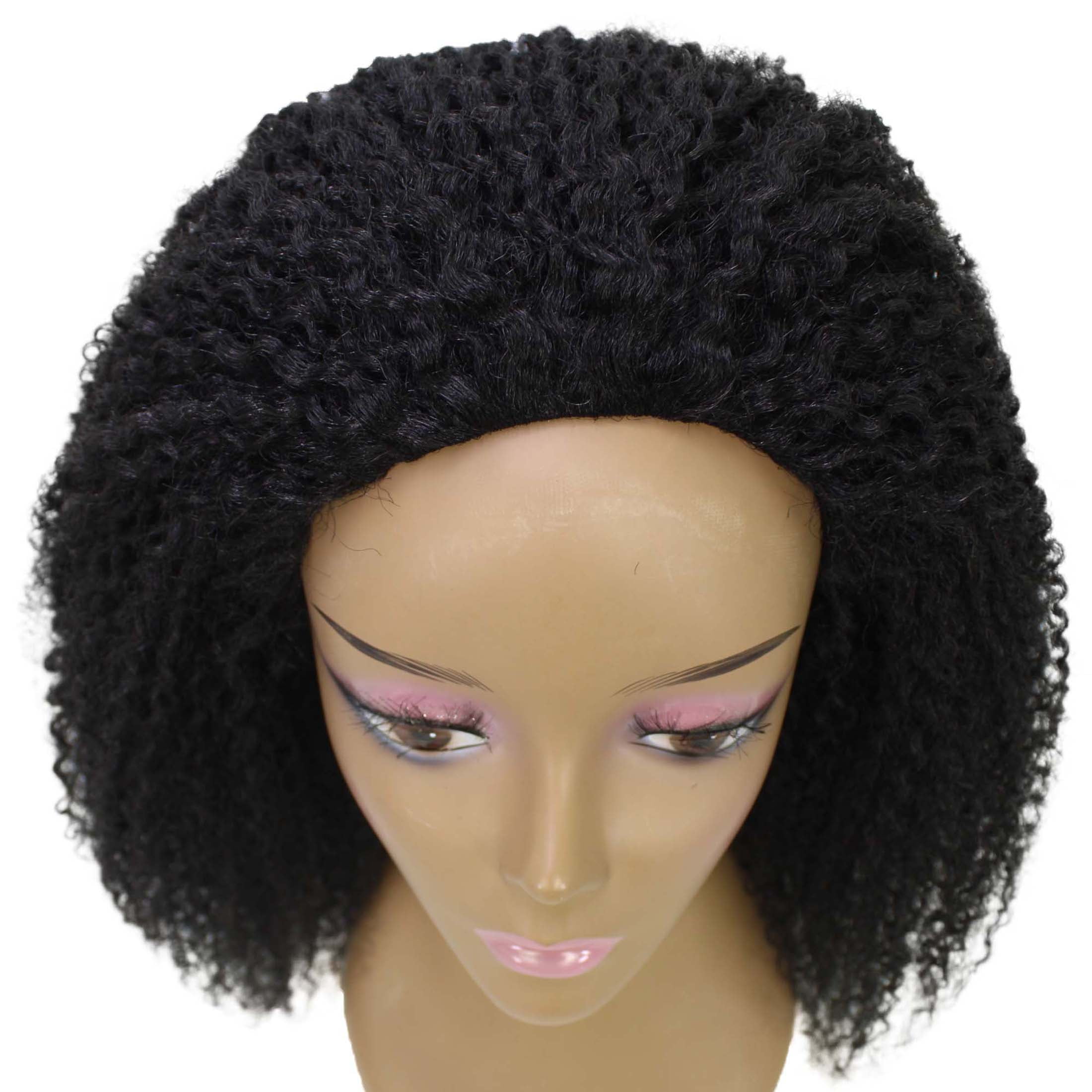 LUXLUXE Rosario Curly Body Waves 20 in Long Half Wig Mix Human Hair and Synthetic Fibers