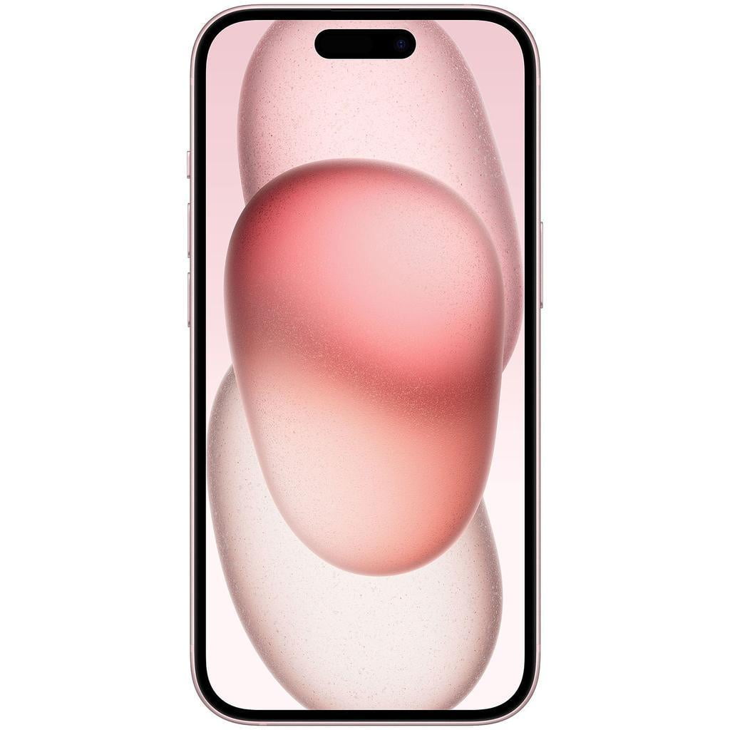 Restored Apple iPhone 15 256GB Pink Fully Unlocked Bundle with 10,000 mAh Powerbank & Bluetooth Headphones (Refurbished)