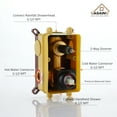thumbnail image 5 of Boyel Living 10 inch Luxury 2-in-1 Shower System Wall Mount Square Rain Shower Faucet with Handheld Shower Black, 5 of 6