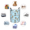 thumbnail image 4 of Lsque Happy Easte Pattern Laundry Hamper Basket, Tall Woven Rope Hamper Basket for Clothes, Lightweight Storage Basket, Collapsible Waterproof-Medium, 4 of 6