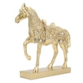 thumbnail image 1 of Figurine Cheval Ornement, Couleur Vive Résine Corps Robuste Cheval Doré Décor Symbol pour Chambre, 1 of 8