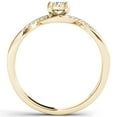 thumbnail image 3 of 1/20 Carat T.W. Diamond Criss-Cross Shank Cluster 10kt Yellow Gold Engagement Ring, 3 of 5