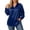Blue, variant on Women's Button Shirts Collared Long Sleeve Office Blouses - Elegant Work Tunic Top for Daily Wear and Party