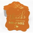thumbnail image 2 of Inkdotpot Real Gold Foil Thanks From The New Wedding Tags Favor Bracket Shape Hang Pack Of 50 Paper Tags, 2 of 7
