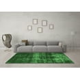 thumbnail image 3 of Ahgly Company Indoor Square Abstract Emerald Green Modern Area Rugs, 7' Square, 3 of 4