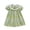 Green, variant on REDARER Girls Striped Puff Sleeve Dress with Embroidered Bow Collar Casual Summer Everyday Outfit,5-6 Years